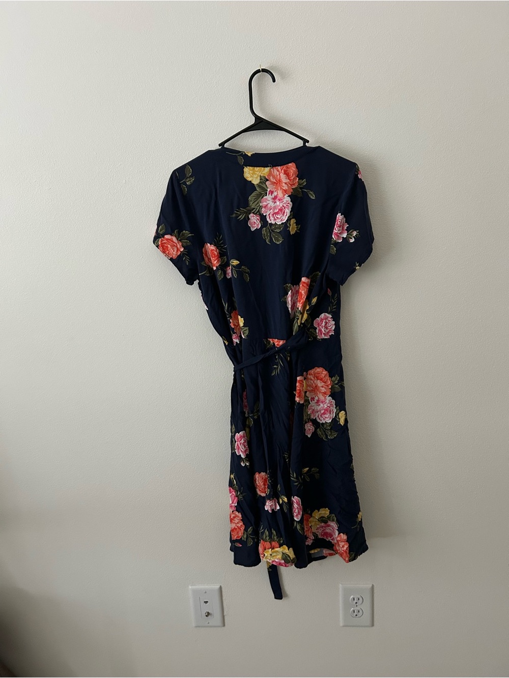Old Navy Navy Floral Dress with Pink and Yellow Blooms - Picture 3 of 3